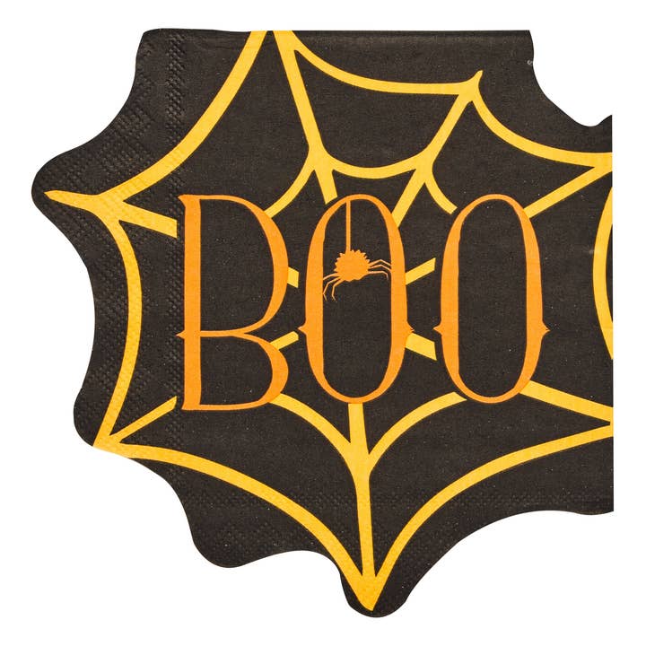 Sophistiplate - Wholesale Disposable Napkin - Spiderweb Lunch Napkin Boo Treats/20 pkg