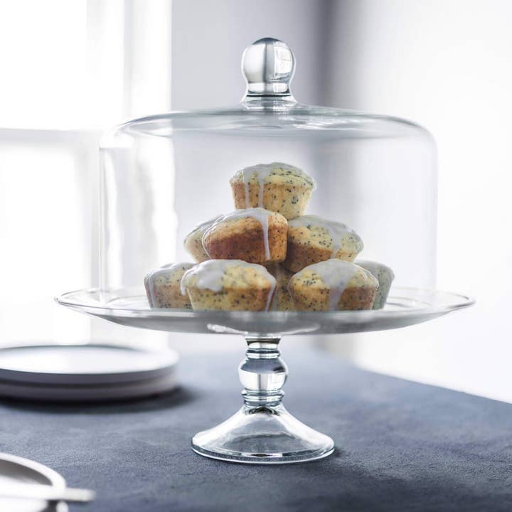 Libbey - Wholesale Cake Stand - Libbey Selene Glass Cake Stand with Dome