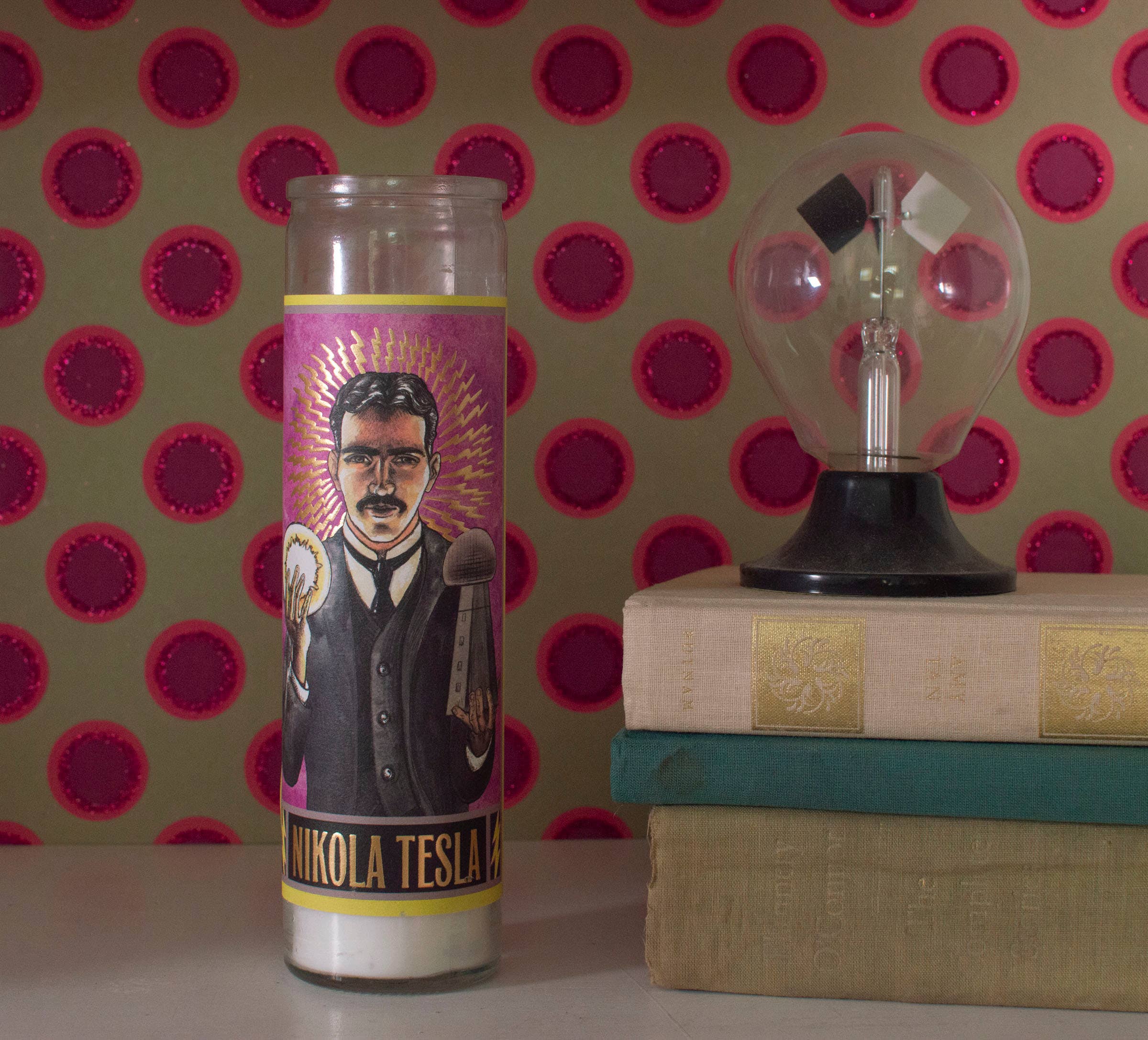 Unemployed Philosophers Guild - Wholesale Jar/Filled Candle - Tesla Secular Secular Saint Candle4