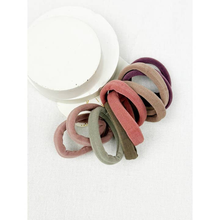 10-Pcs Mauve Color Hair Tie Set for wholesale on Faire