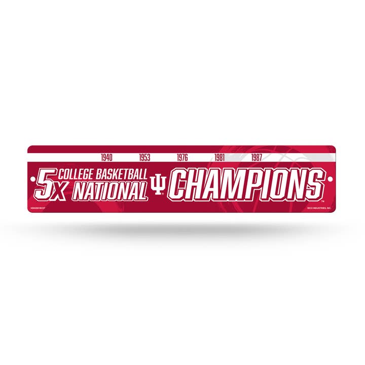 NCAA Indiana Hoosiers Champ Plastic Street Sign for wholesale by Rico Industries