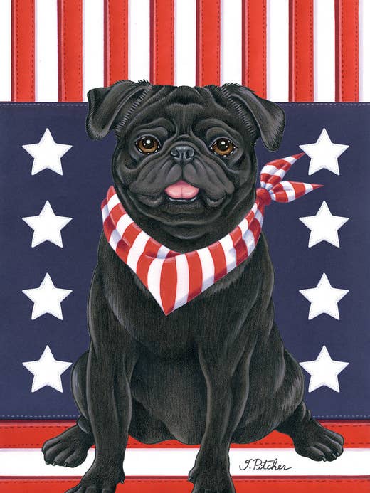 Drapeau de maison Patriot Best of Breed - Noir carlin pour la vente par Best of Breed Products