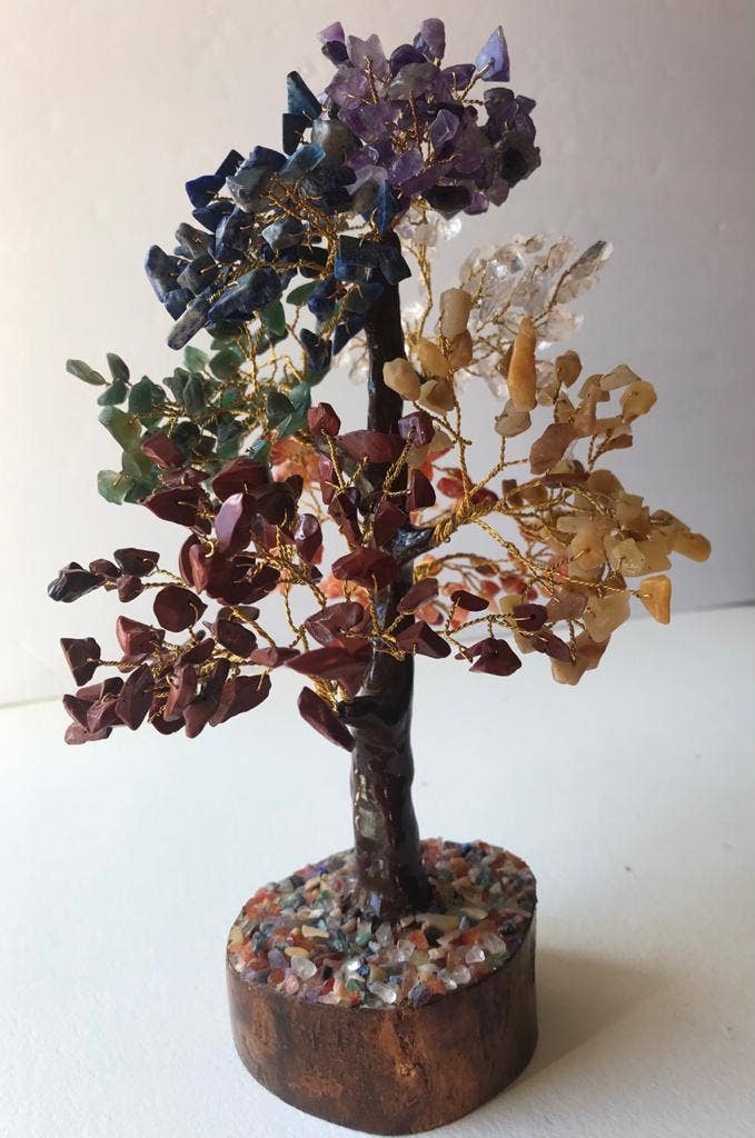 jiomind - Venta al por mayor Artículo decorativo de mesa - Bonsái de cristal o piedra preciosa de los siete chakras (árbol de 500 astillas)8