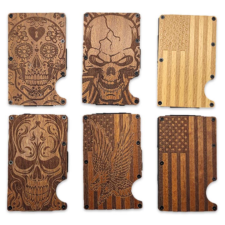 Novelty Closeout - Wholesale Wallet - Men's - RFID Blocking Thin Wallet Money Clip Assortment- 6/Pack