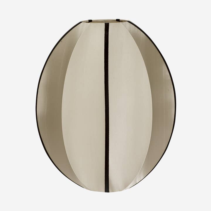 "Oval Small" Lampshade in Classic Silk with Black Ribbon for wholesale by Oi Soi Oi