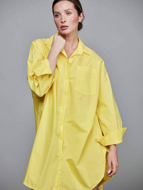 SixtyDays - Vendita all'ingrosso Camicia button down - Donna - Camicia boyfriend oversize in cotone - 40 colori5