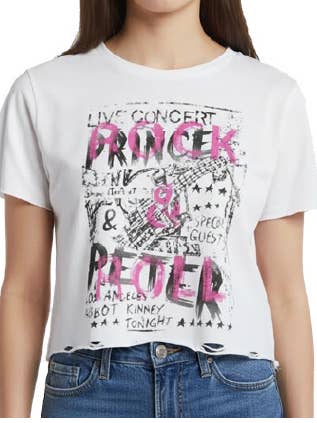 ROCK N' ROLL KONCERT TOP for engroshandel hos Prince Peter Collection