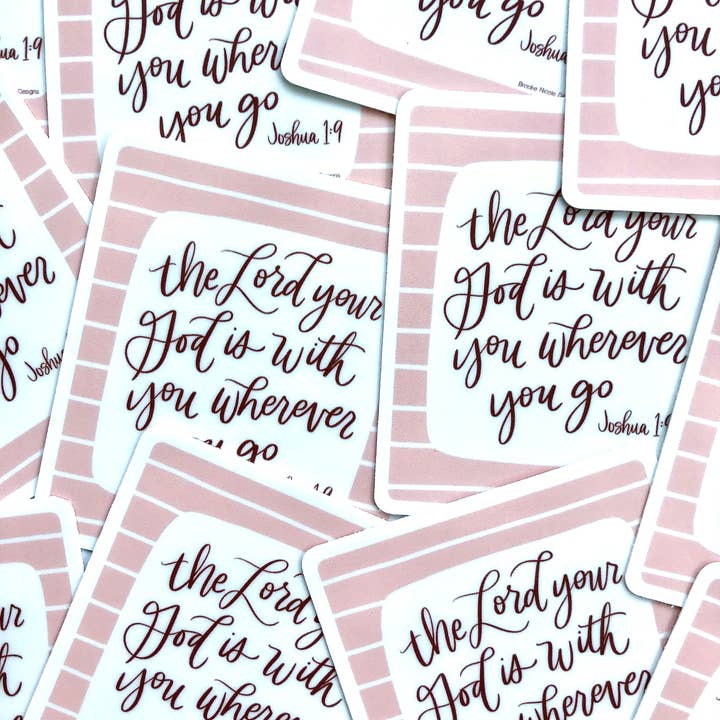 Brooke Nicole Designs - Wholesale Sticker - Joshua 1:9 Vinyl Sticker1