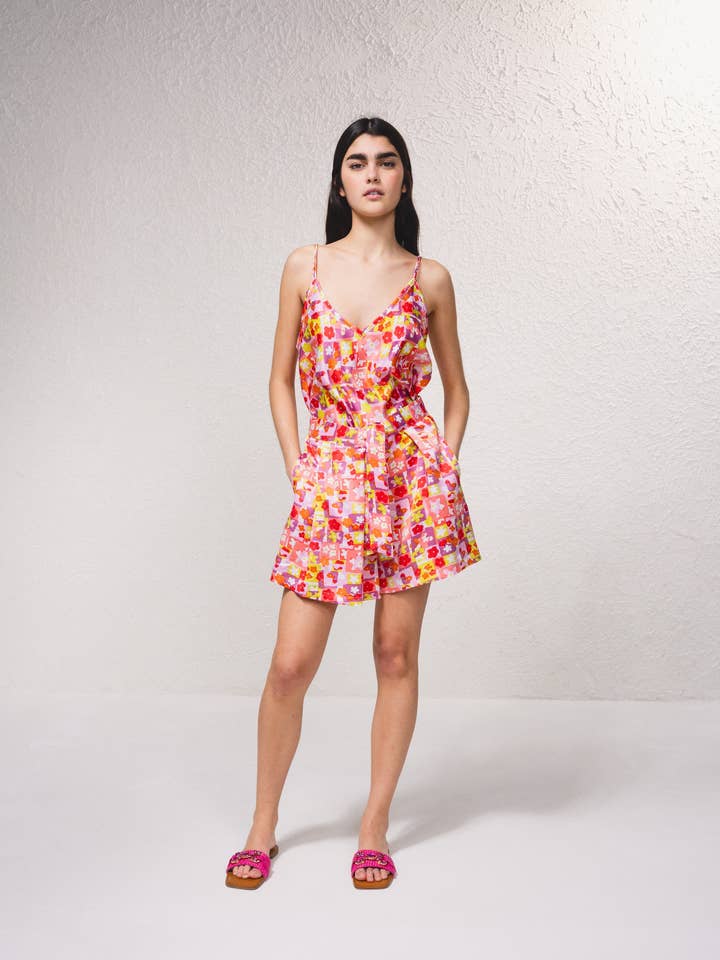 248904 - Satintyg shorts med tryck för wholesale av SMF