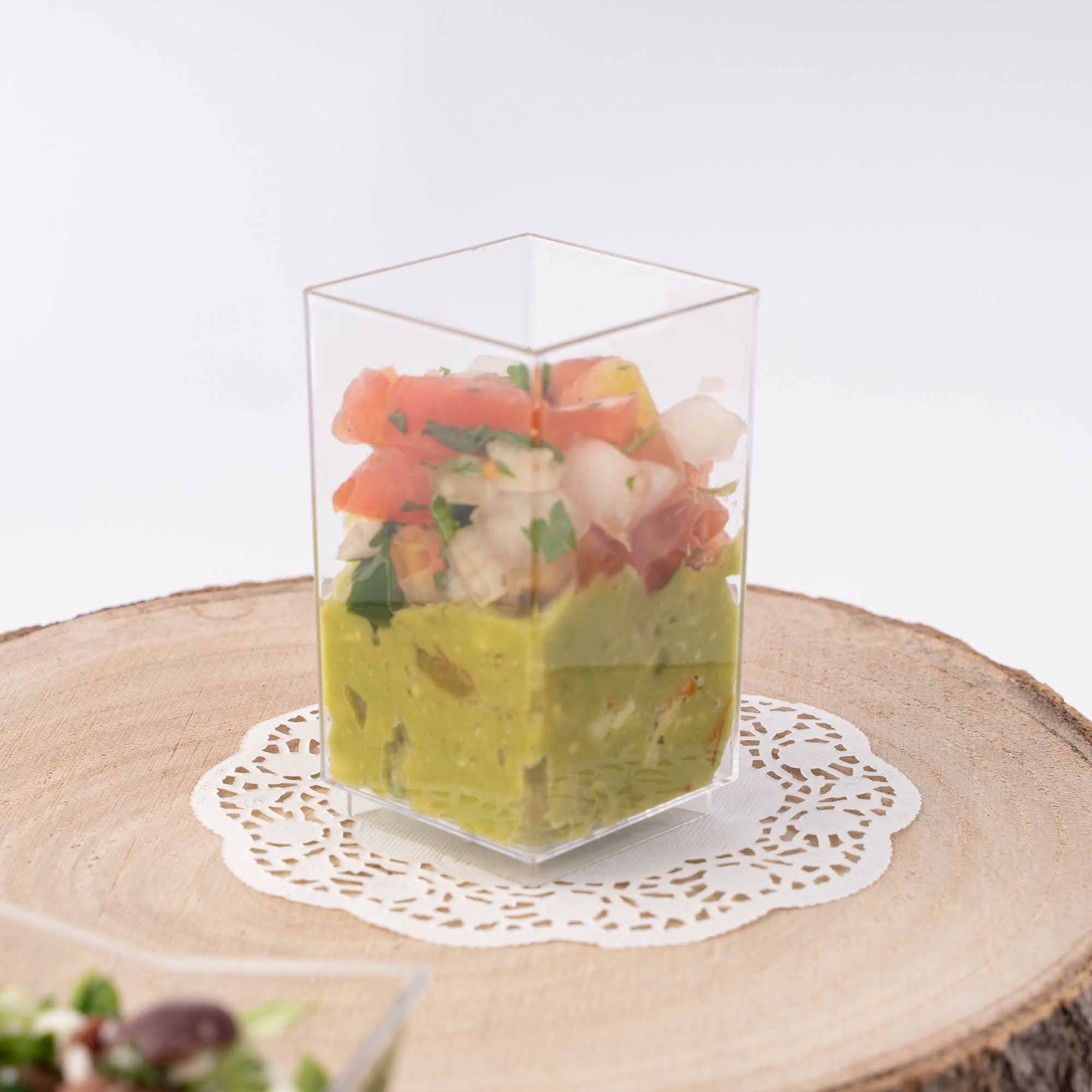 Portofino International Trading, USA - Wholesale Disposable Cup - Plastic Tall Square Dessert Cup - Pack of 121