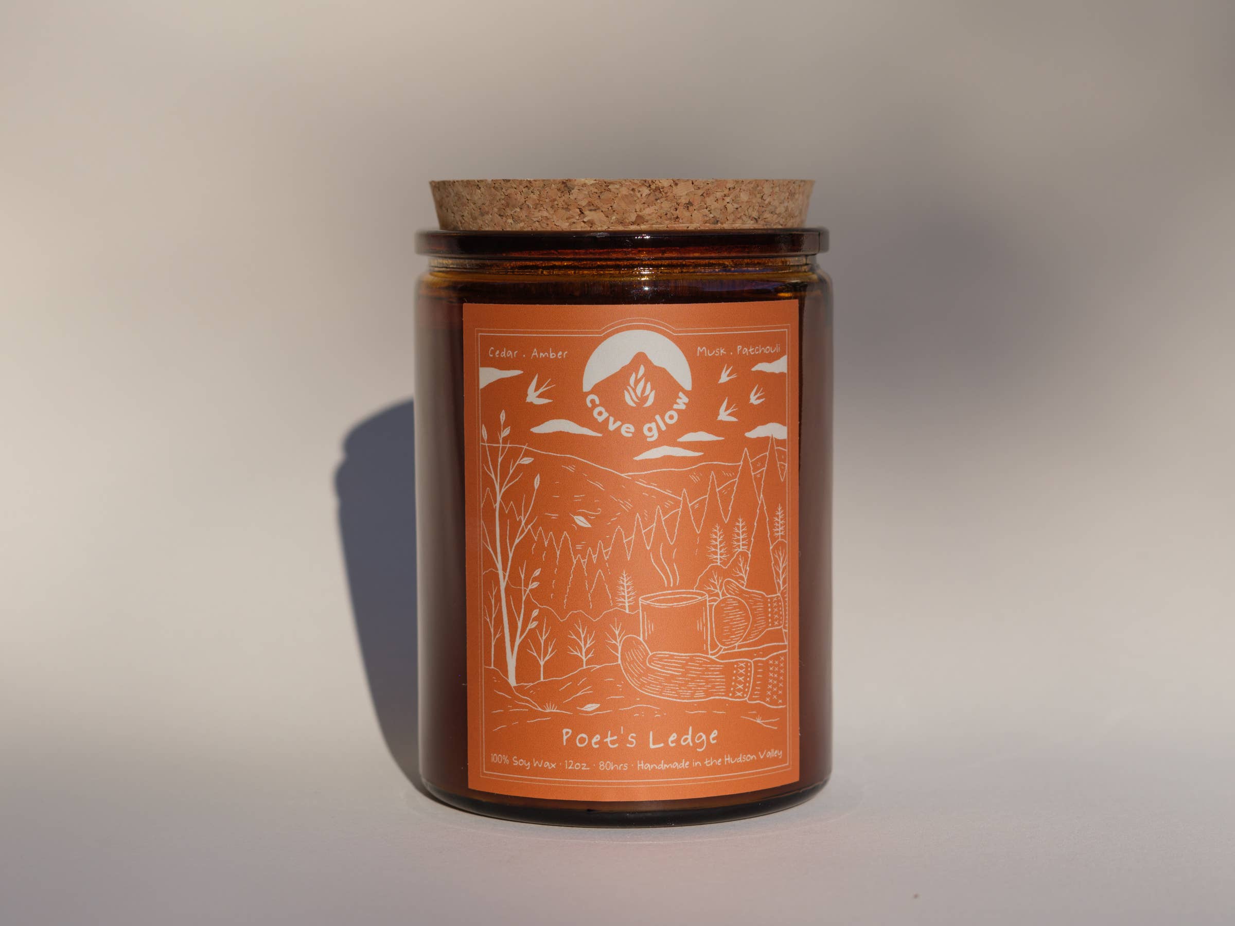 Cave Glow Studio - Wholesale Jar/Filled Candle - Poet's Ledge 12oz Soy Candle