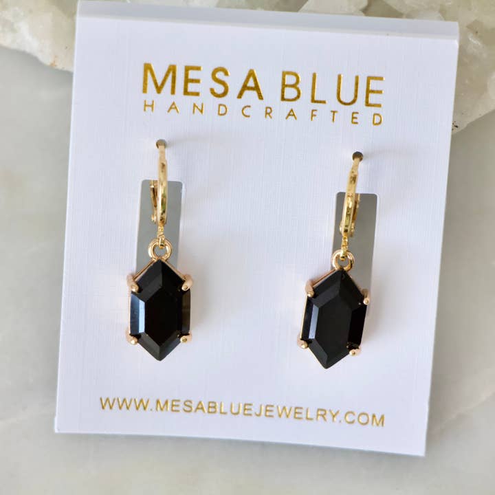 Mesa Blue - Wholesale Huggie Earrings - Opalite, Purple, Black Huggie Earrings3