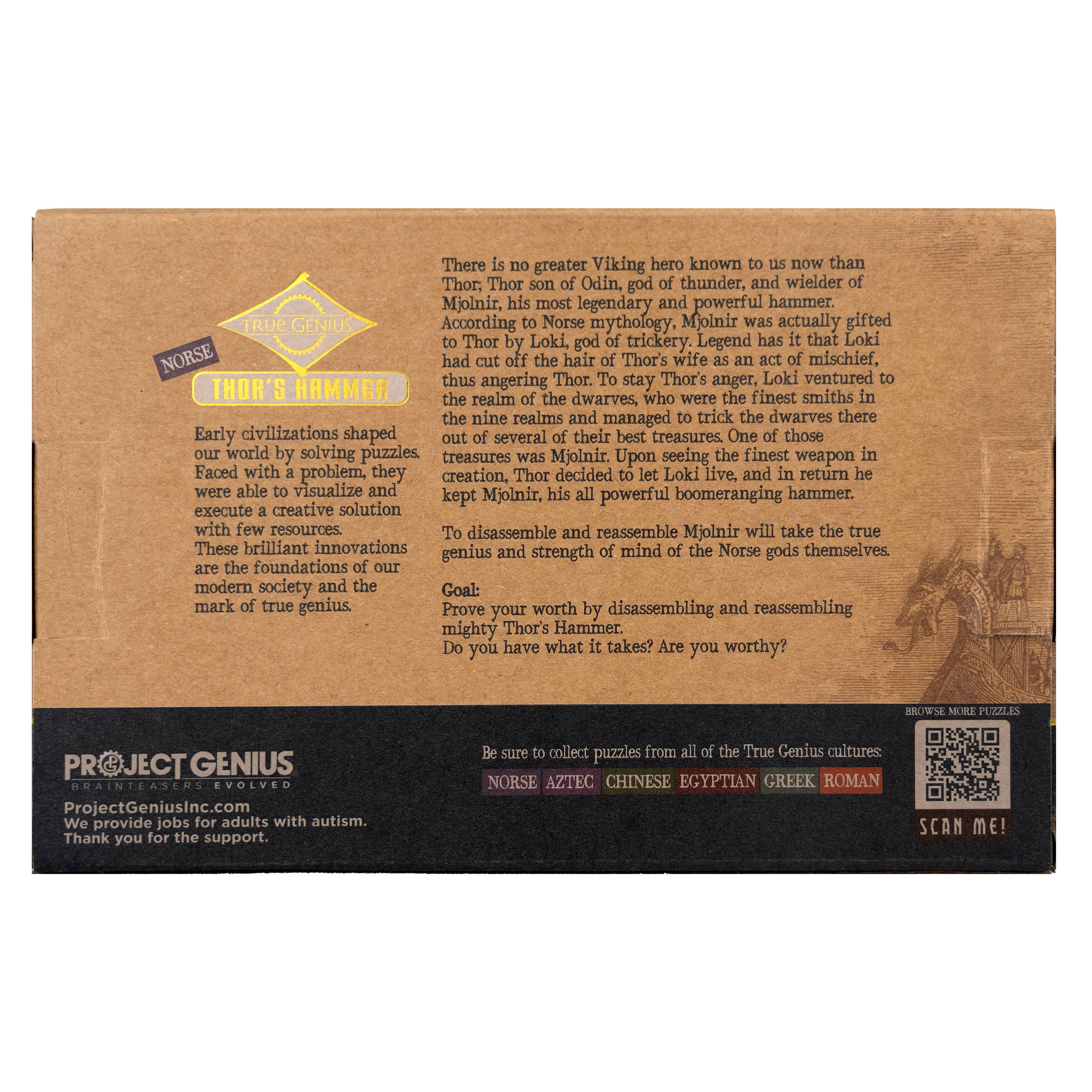Project Genius – Engroshandel Puslespil - Voksen – True Genius Thor's Hammer-puslespil6