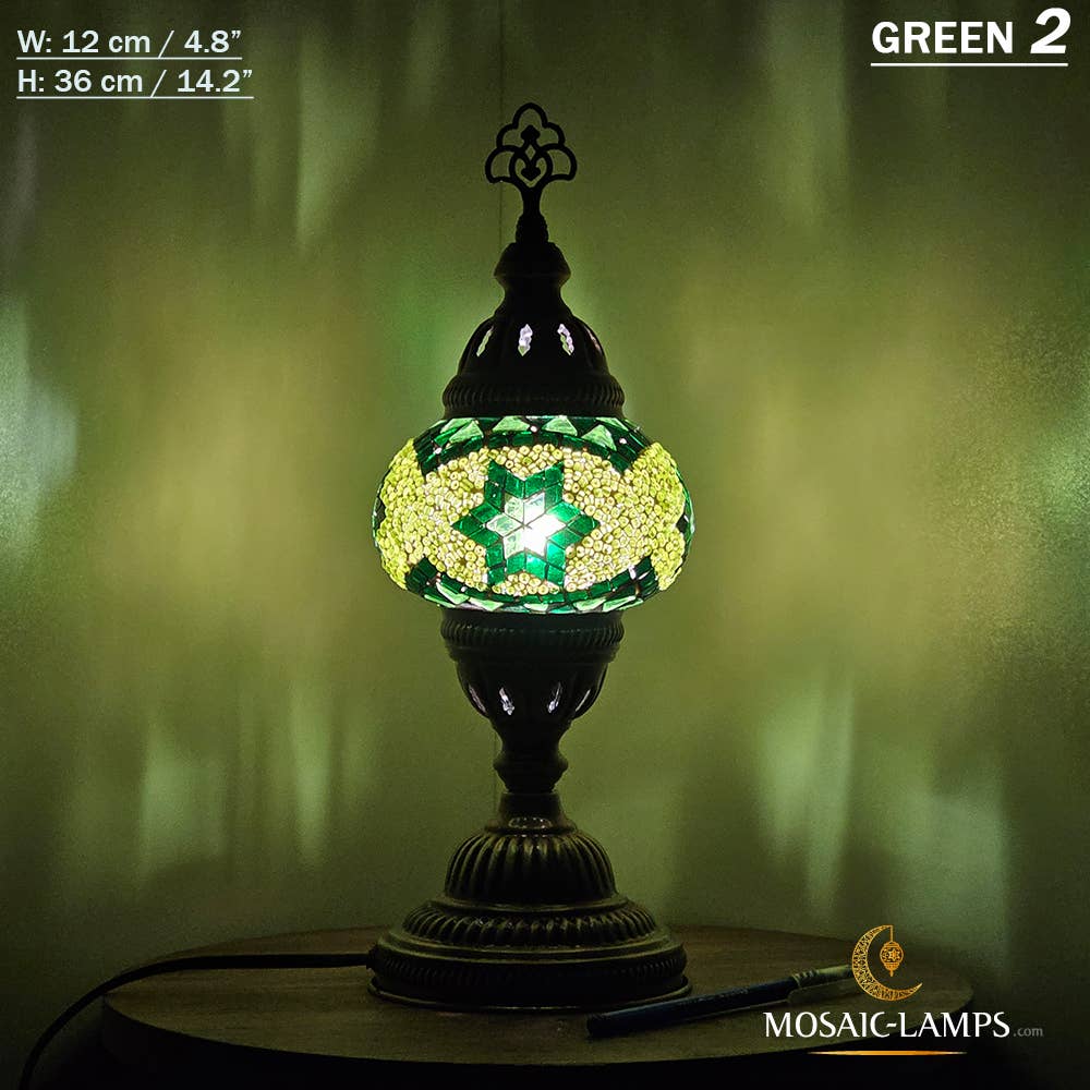 Mosaic Lamps - Vendita all'ingrosso Lampada da scrivania/d'accento - Lampada da tavolo turca a mosaico media con globo, artigianale, disponibile in 10+ colori14