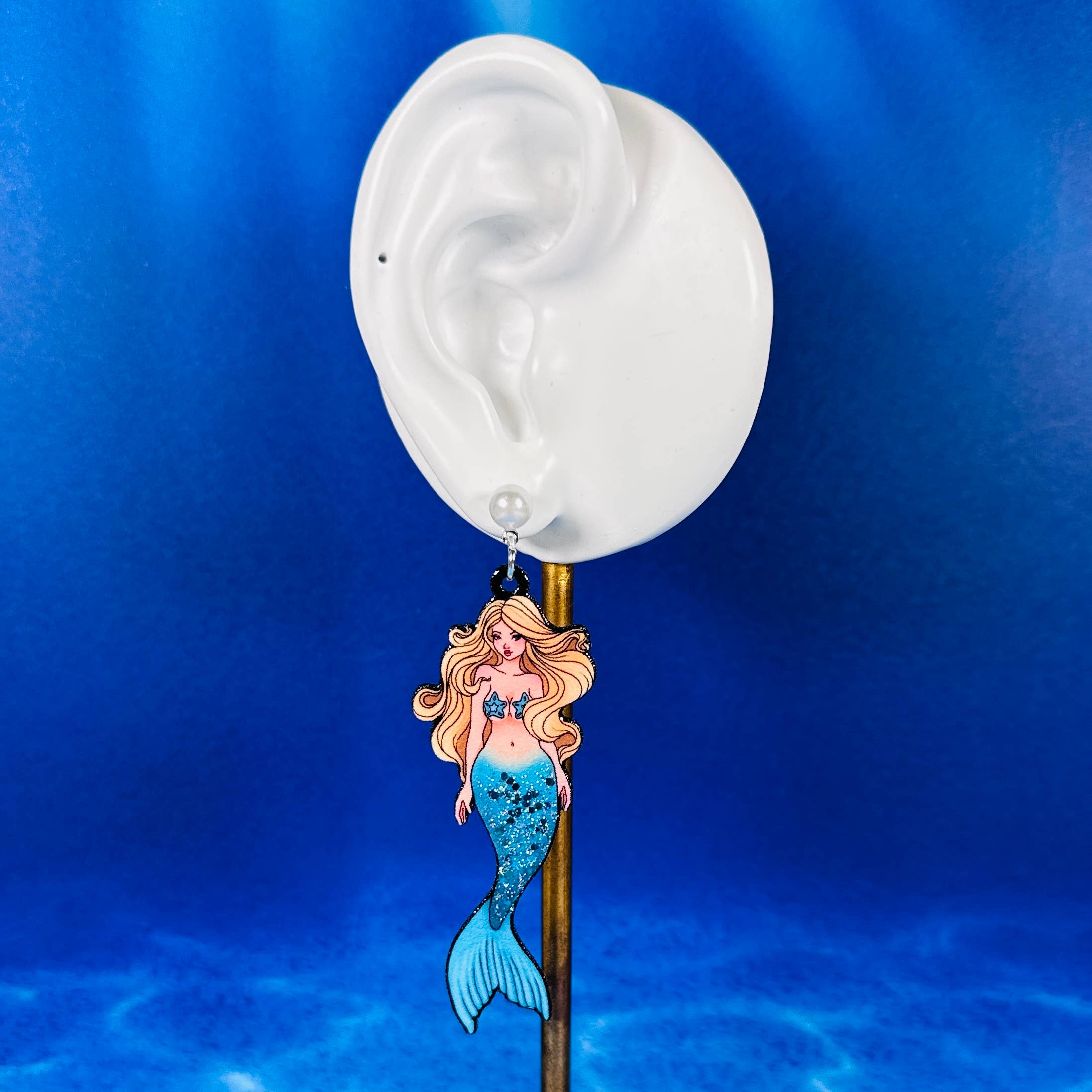 Sea Pixie Designs – Großhandel Ohrhänger – Glitzernde Meerjungfrau hängende Ohrringe, leicht und maritim2