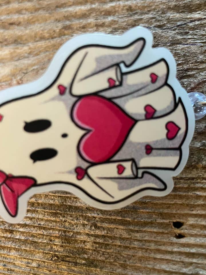 Badge Reel Love Ghost for wholesale by The Wild Poppy