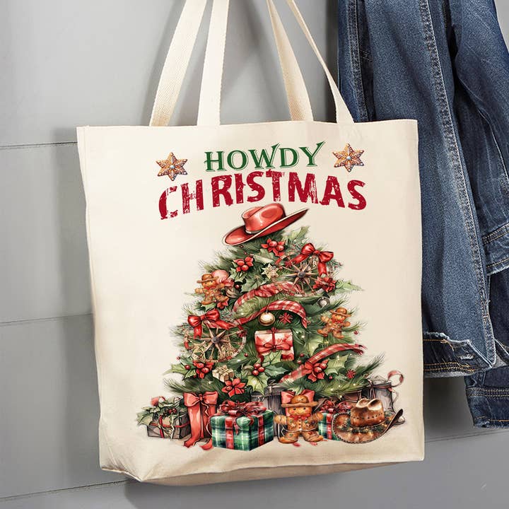 Bolso de lona con árbol de Navidad estilo vaquero occidental para venta al por mayor de Avery Lane Gifts
