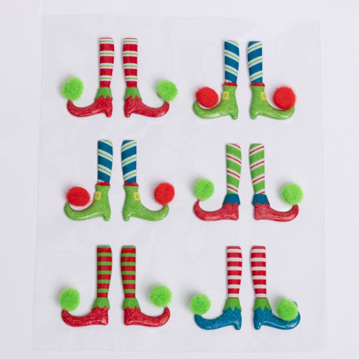 Paper Crafts Everett Rd. By Cathe Holden Cheeky Elves Pom Pom Christmas Stickers Pack for wholesale by Jewelry Made by Me
