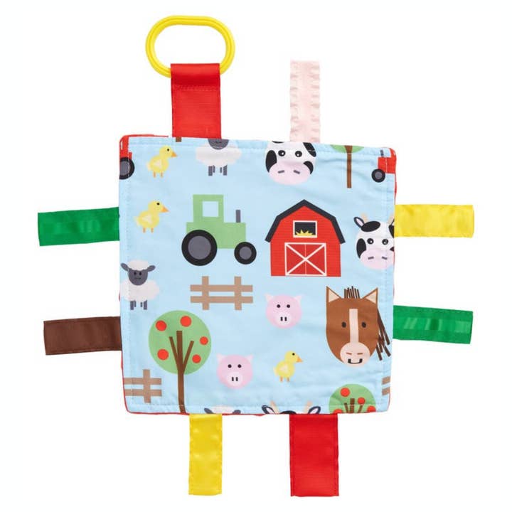 Farm Agriculture Cows Pigs Horses Chickens Baby Tag Crinkle for wholesale by Baby Jack and Company