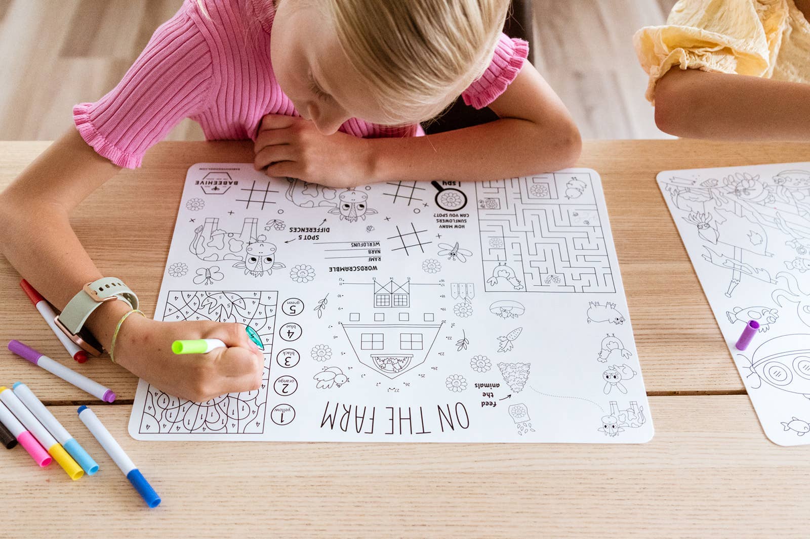 Babeehive Goods - Wholesale Coloring Mat - Kids & Baby - Silicone Reusable Coloring Placemat9