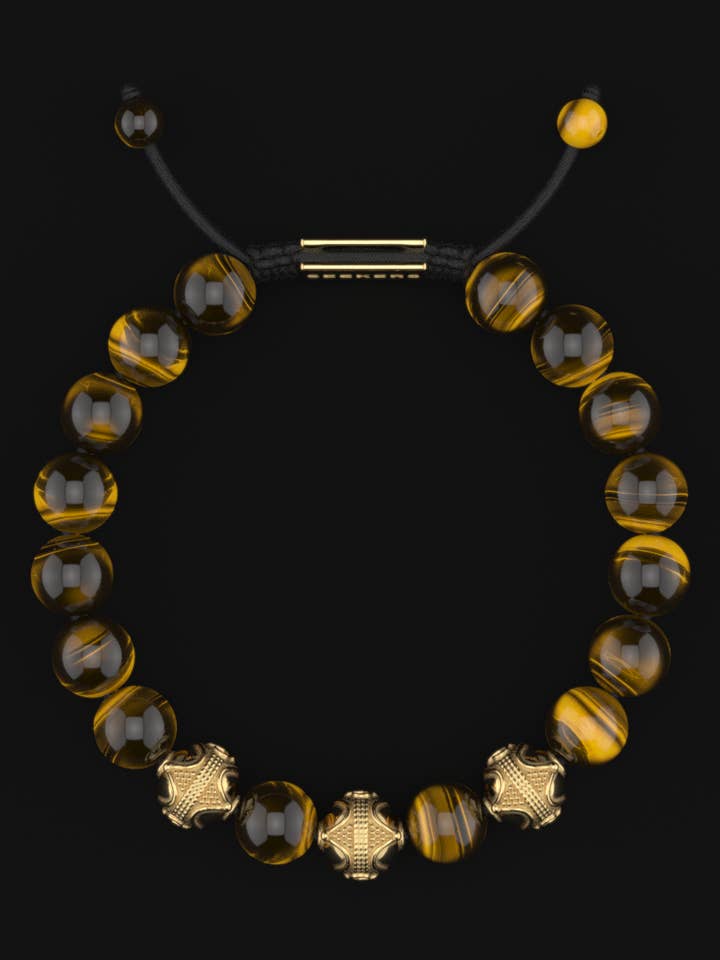 Bracciale Tiger Eye 10mm | Premium per la vendita all'ingrosso da parte di Seekers Men's Jewelry