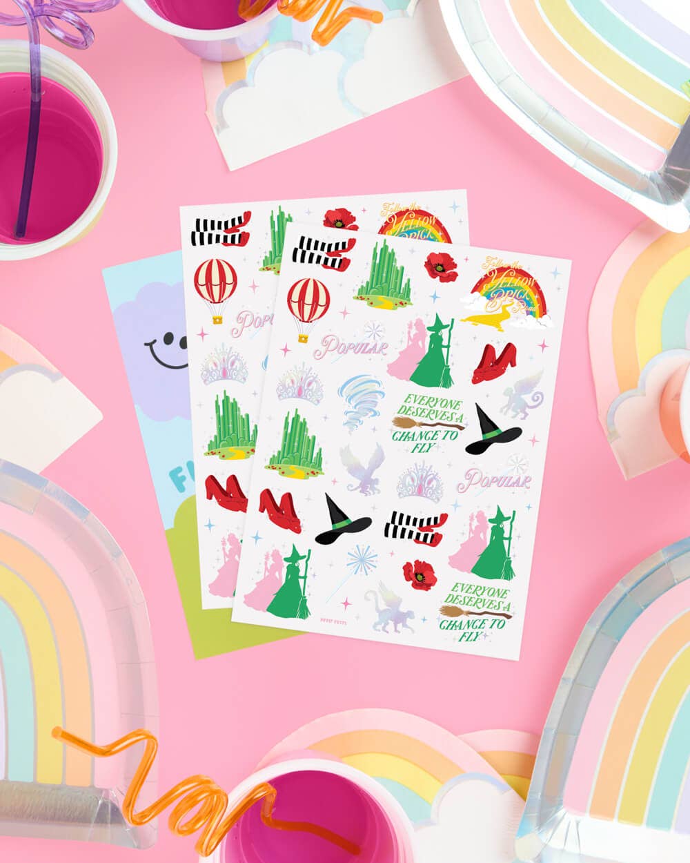 Petit Fetti - Wholesale Temporary Tattoo - Kids - Emerald City Temporary Tattoos - Wizard, Wicked Witch, 52 ct2