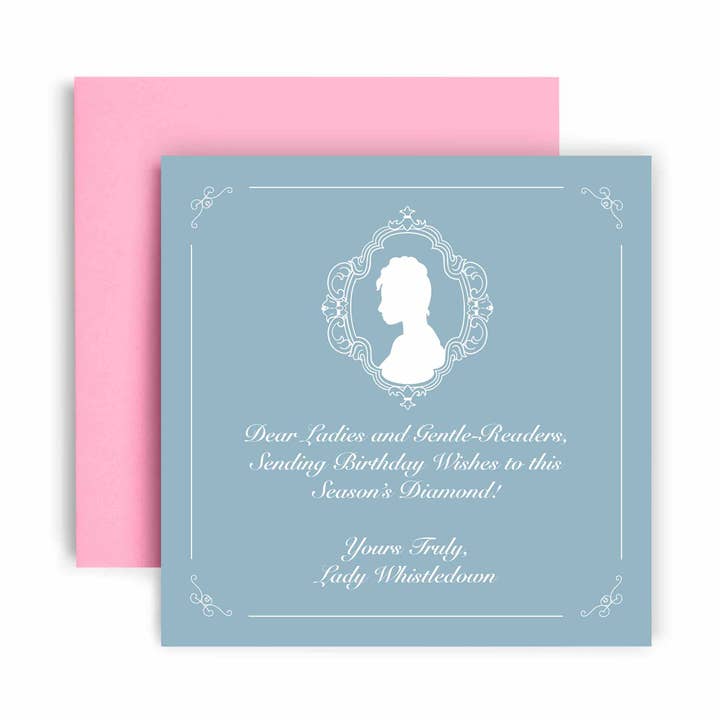 Huxters - Wholesale Birthday Card - Bridgerton Lady Whistledown Birthday Card0