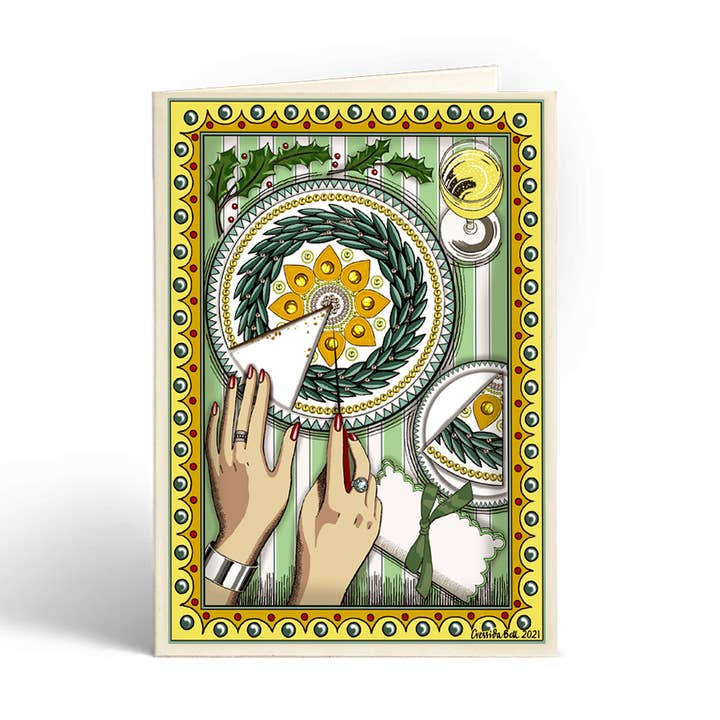 The Icing on the Cake Christmas Card Pack for wholesale by Cressida Bell