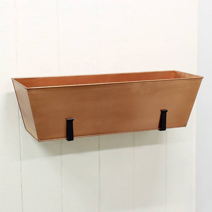 Plain Copper Plated Flower Box for wholesale by ACHLA Designs