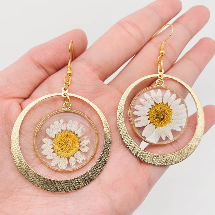 Daisy Pendant Earrings Bohemian Style - PDF for wholesale by Mio Queena