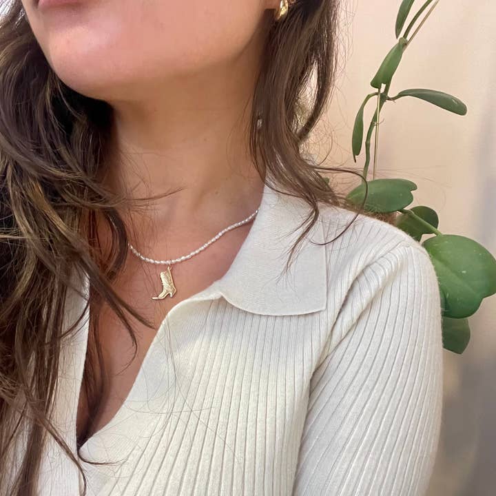 Jūratė Los Angeles - Wholesale Pendant/Charm Necklace - Howdy Darlin - Pearl1