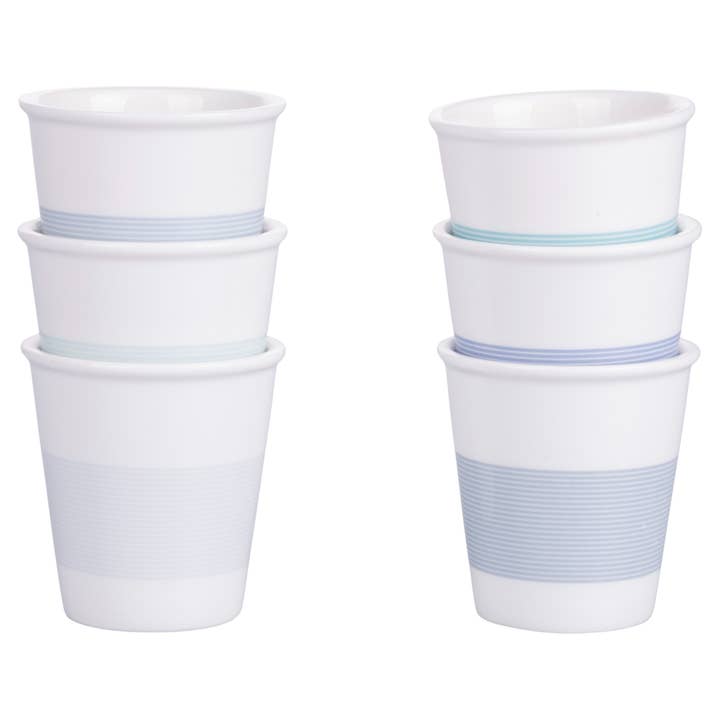 Daily Set 6 Porcelain Cups 60ML Ocean for wholesale by VdE Tivoli 1996
