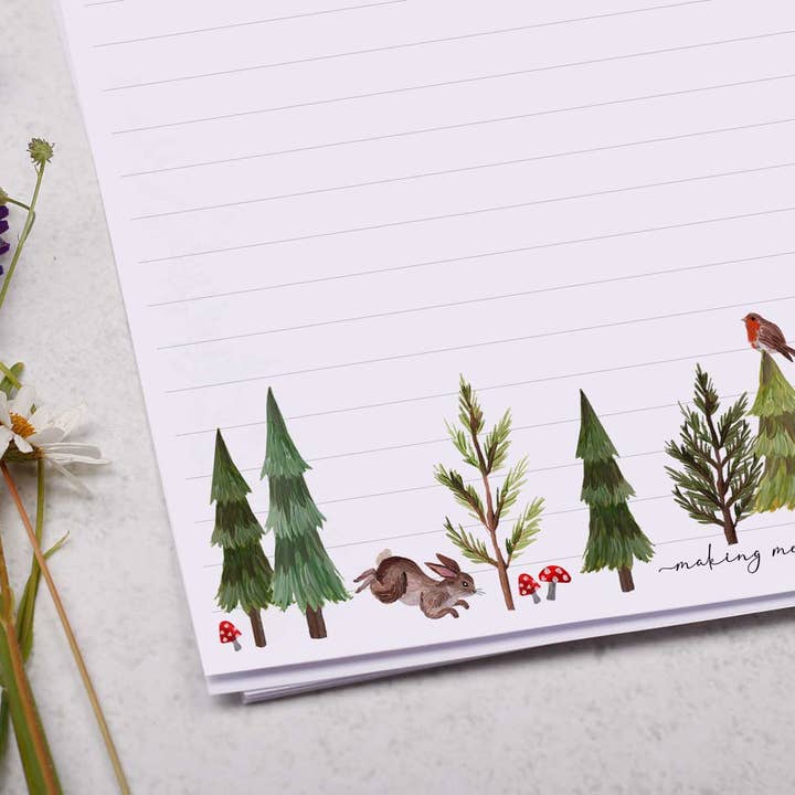 Making Meadows Ltd - Wholesale Letterhead - A4 writing paper with woodland animals | Letter Paper1