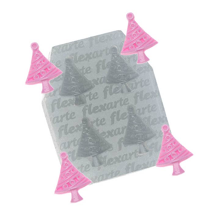 Small Christmas Tree Mold 4-Cavity for wholesale by Flexarte USA