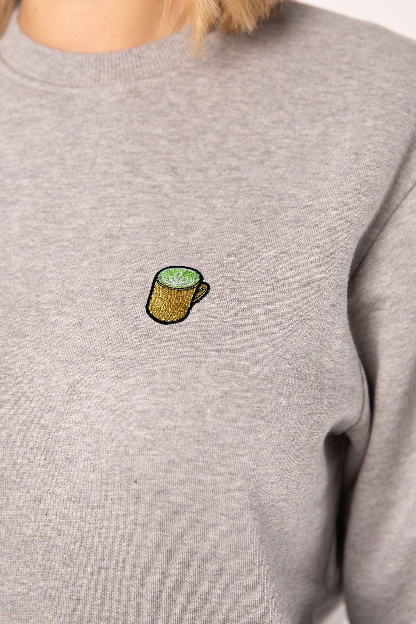 Fashion Drinks - Wholesale Sweatshirt - Women's - Matcha Latte | Embroidered organic cotton women's sweater0