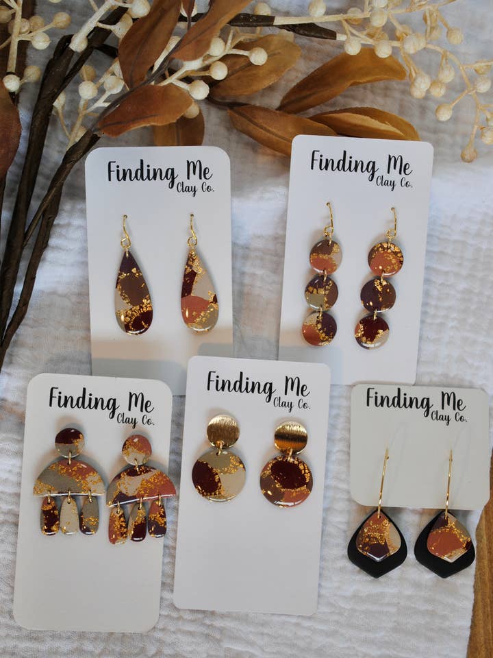 Fall marbled collection for wholesale by Finding Me Clay Co