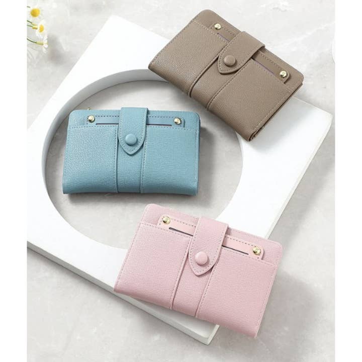 Vegan Leren Bi-Fold Multi-Vak Compacte Portemonnee voor wholesale door Hatzzi