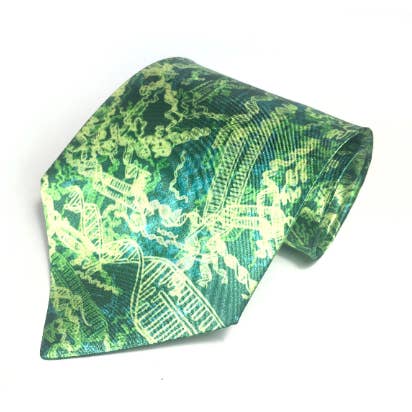 Green CRISPR Necktie for wholesale by Vivid Biology