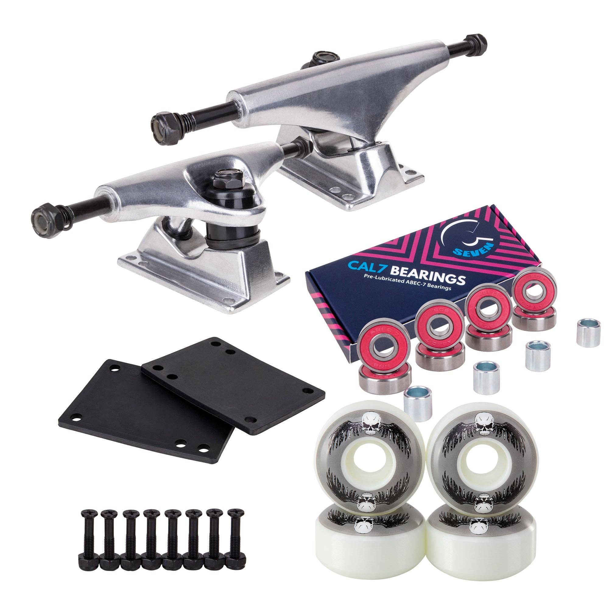 Cal 7 - Wholesale Sporting Accessories - Skateboard Setup Combo | Silver Trucks & 99A Wheels8