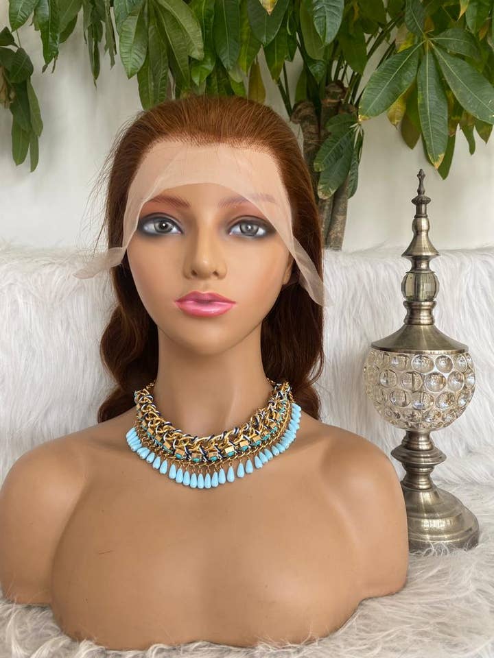 Peluca ondulada 16 pulgadas color #4 para venta al por mayor de Chabinehairstore