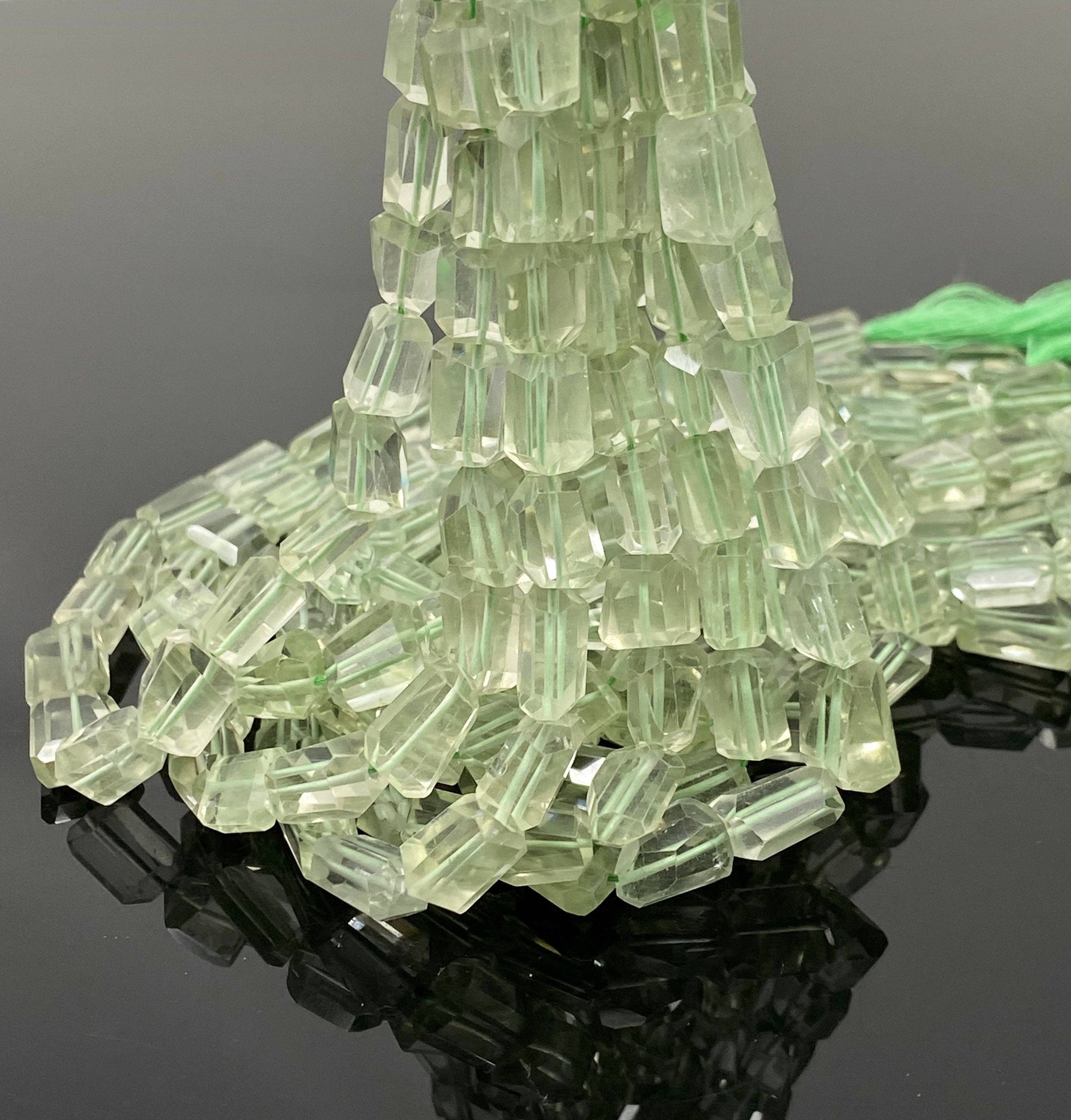 Akstar Gems - Vendita all'ingrosso Perline - Perline in ametista verde naturale, perle di prasiolite, all'ingrosso di pietre preziose all'ingrosso, filo da 10»8