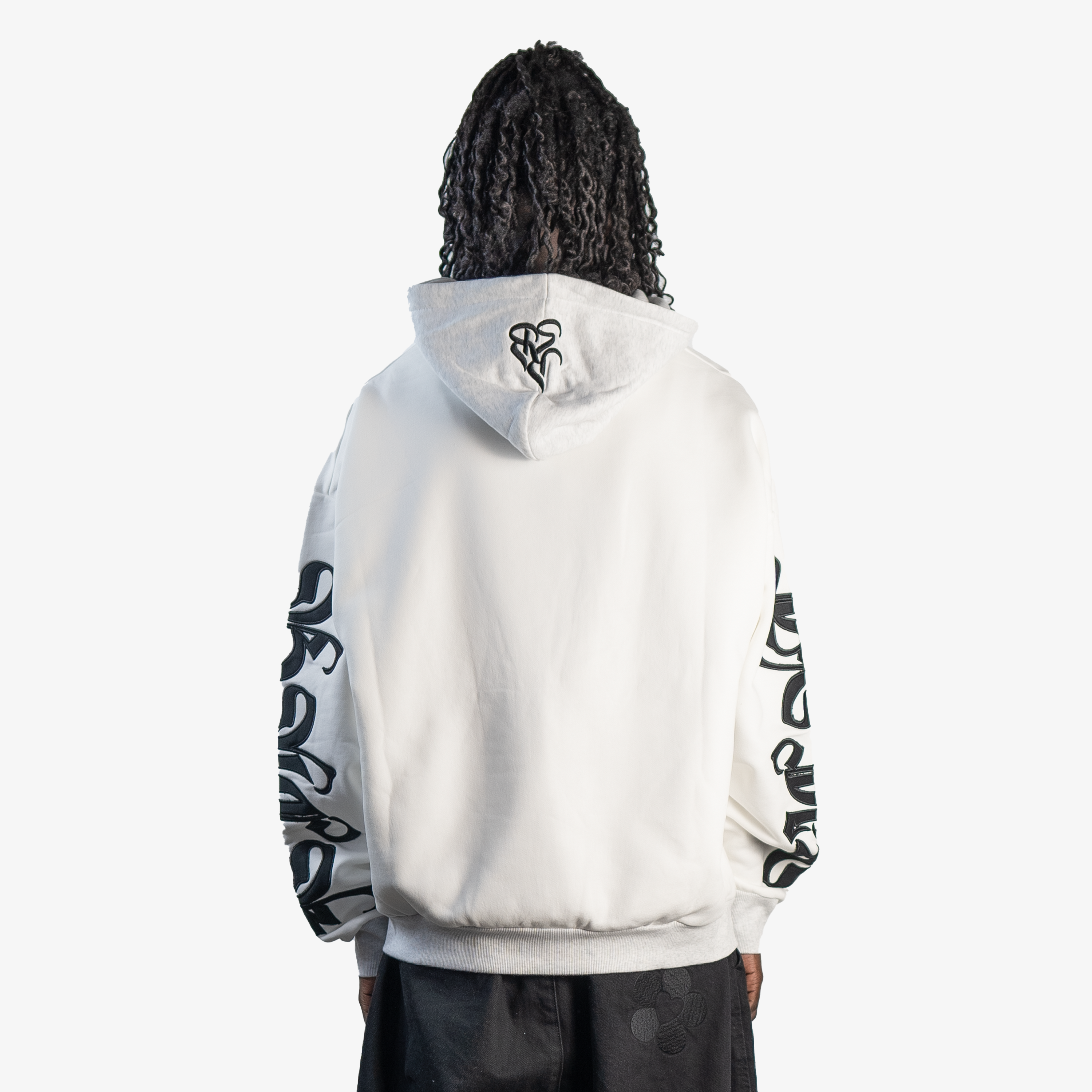 RightBackStudios - Wholesale Hoodie - Unisex - RECHTSVERTEIDIGER STERN REISSVERSCHLUSS WEISS1