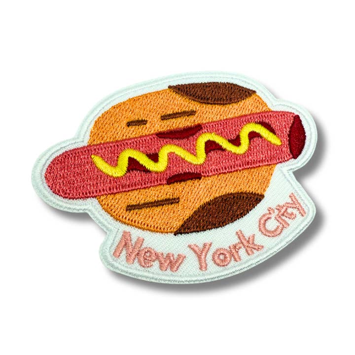 Hot Dog New York City Patch | NYC | Iron-On Patches for wholesale by Fusion Artsy