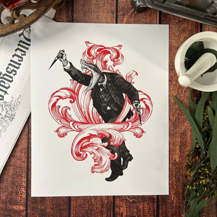 Reptilian Man - Fine Art Print - Gaslamp Fantasy for wholesale by Doc Galahan