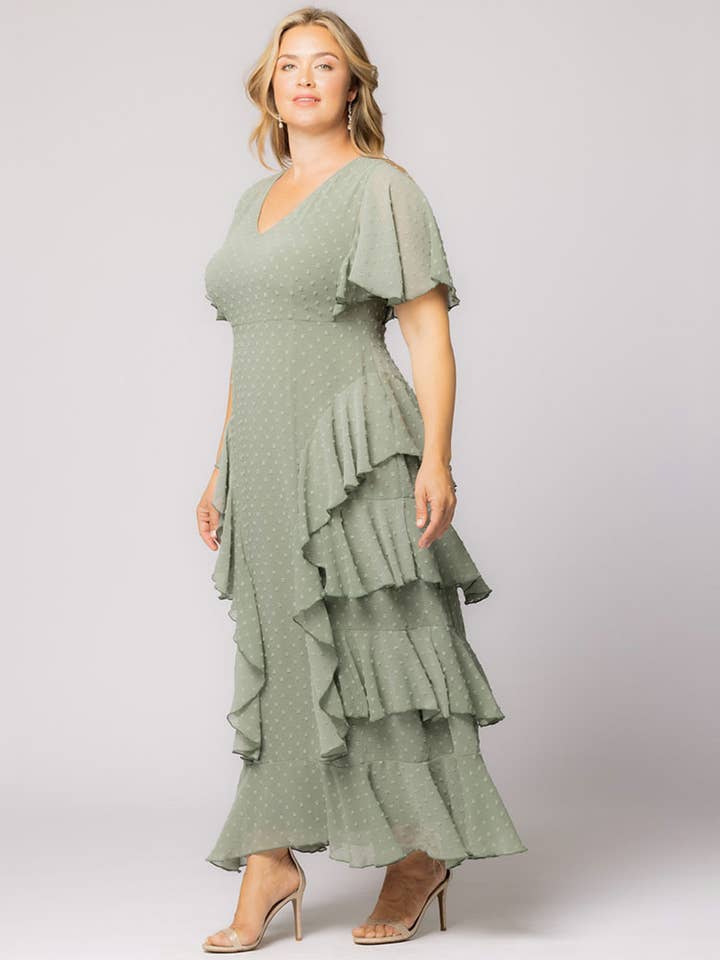 Tour de Flounce Chiffon-Abendkleid in großen Größen für den Großhandel von Kiyonna