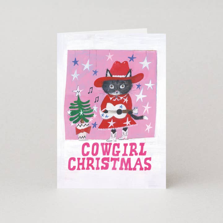 Cowgirl Christmas Card | Cowgirl Card | Cowboy Boots Card
for wholesale by Studio Boketto