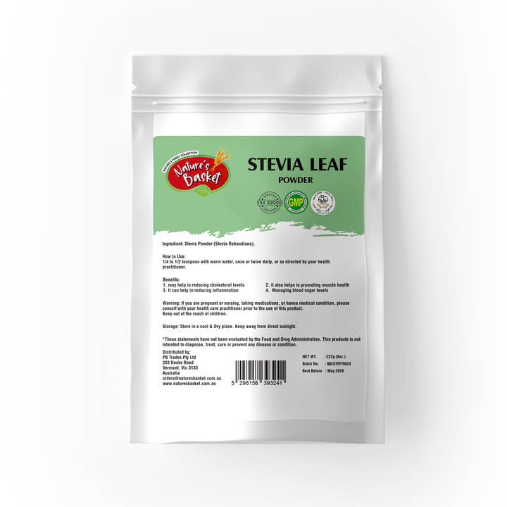 Natures Basket - Wholesale Oral supplement/vitamin - Natures Basket Stevia Leaf Powder – 227g1
