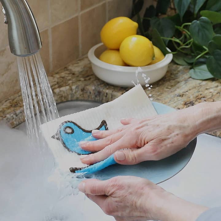 Three Bluebirds Swedish Dishcloths – wholesale Kökshandduk/Disktrasa – Tre Bluebirds Svenska Disktrasor