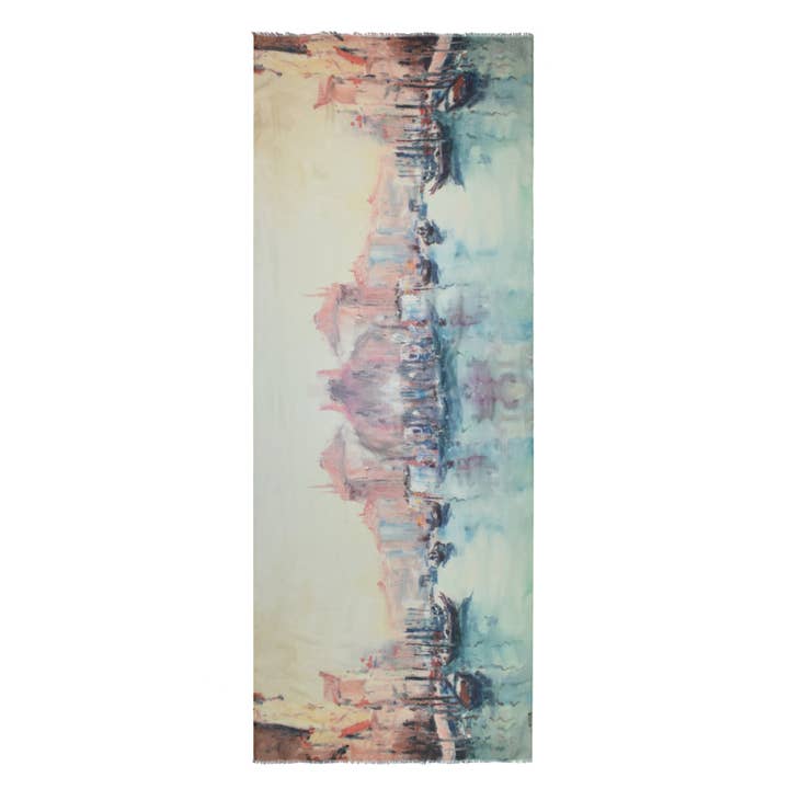 Sciarpa veneziana Carmelo Painterly per la vendita all'ingrosso da parte di Dupatta Designs
