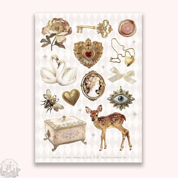 Large Journaling deco stickers - Precious for wholesale by Hello Petite Paper